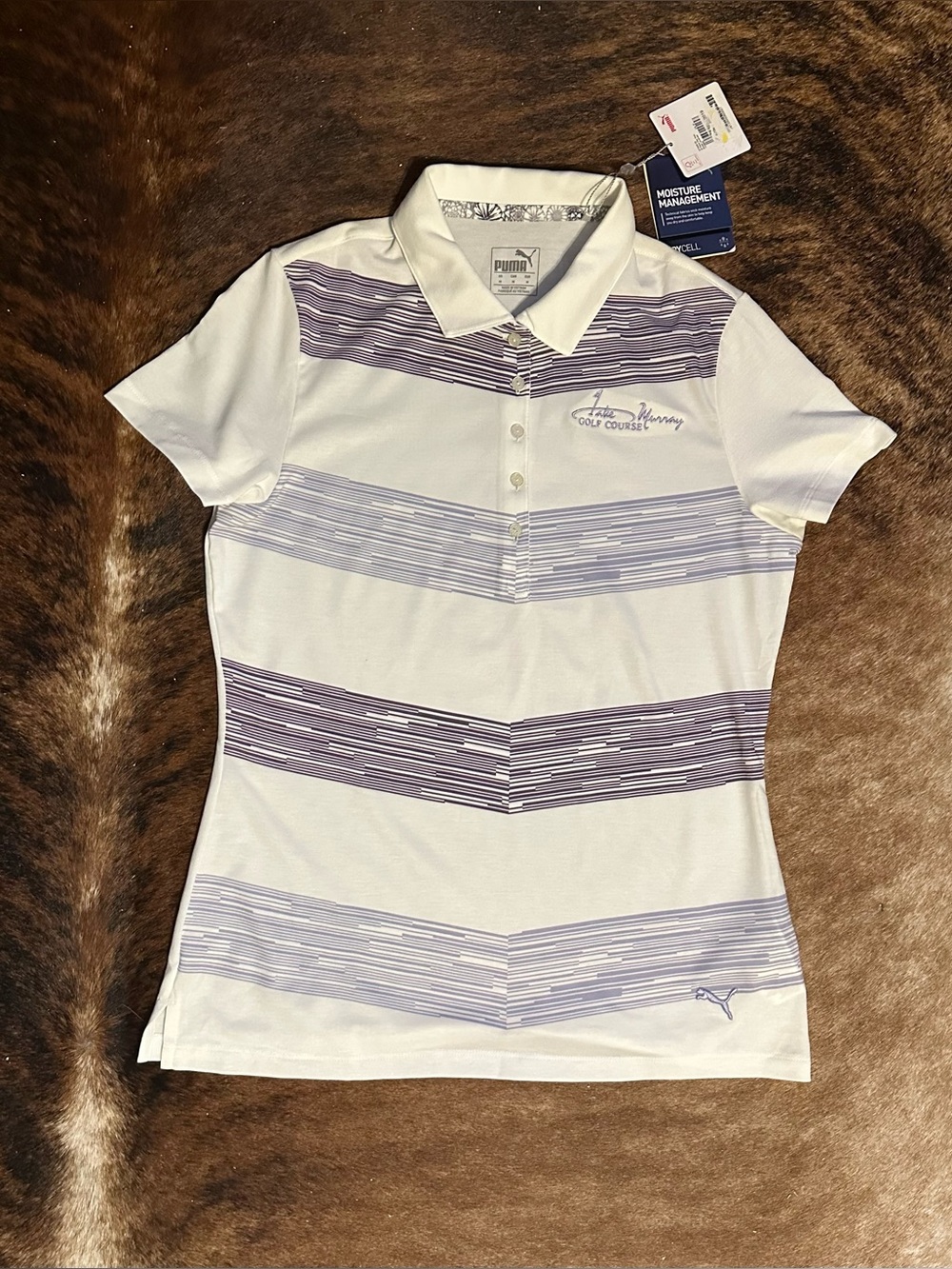 Puma Women's Short Sleeve Golf Polo in Purple and Lavender